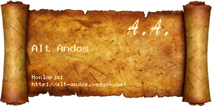 Alt Andos névjegykártya